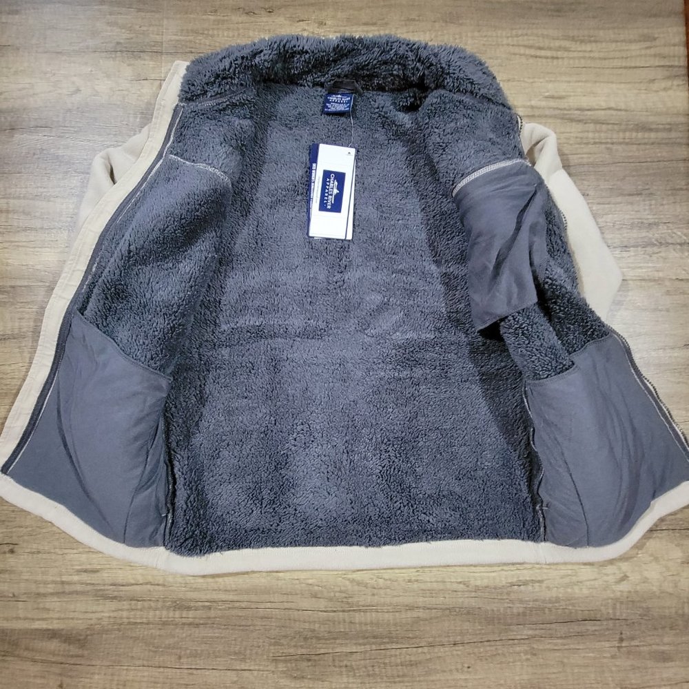Charles River Apparel Womens Jamestown Fleece Jacket Sand Sz M 5973 - Picture 5 of 8